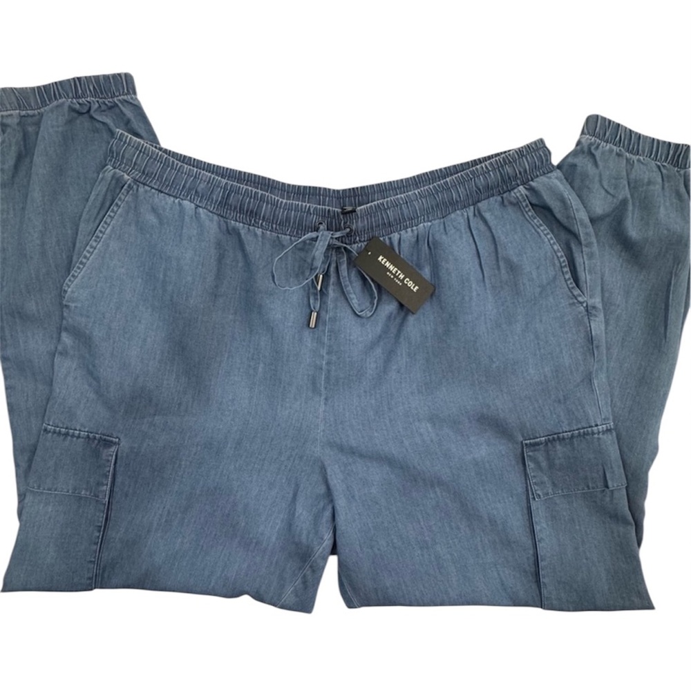 NWT Kenneth Cole Chambray Cargo Pants